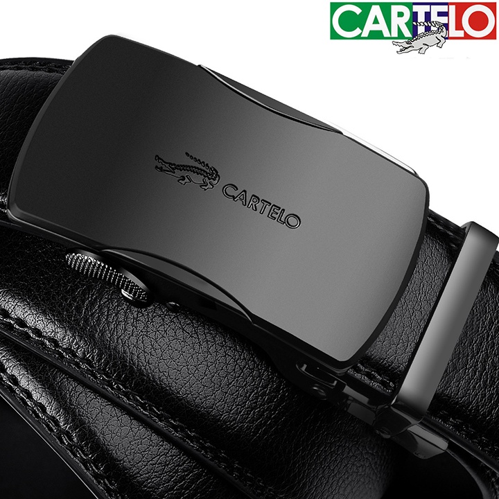 Thắt lưng nam khoá tự động da bò 2 lớp CARTELO - TL2206