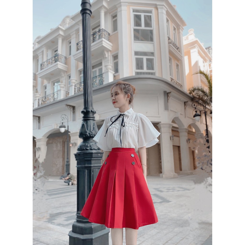 Chân váy xếp li xòe ngang gối nhiều màu 5 size CHUU CV5024 | BigBuy360 - bigbuy360.vn