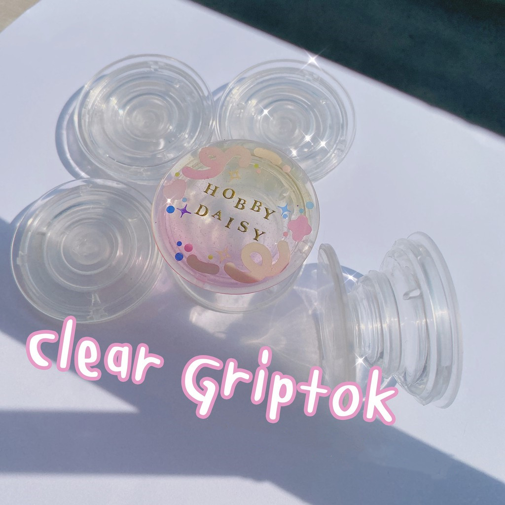 Giá đỡ điện thoại / griptok / phôi popsocket TRONG SUỐT, pop trong suốt chống điện thoại