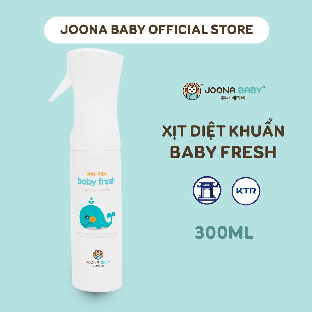 Xịt diệt khuẩn, khử mùi cho đồ chơi, bình sữa, núm ti giả Baby Fresh an toàn cho bé 300ml - JOONA BABY Việt Nam