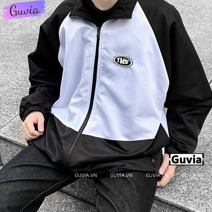 Áo khoác dù TMS MIDSIDE nam nữ form rộng Unisex 2 lớp Chống Nắng Siêu Hot ulzzang Jacket Bomber Guvia