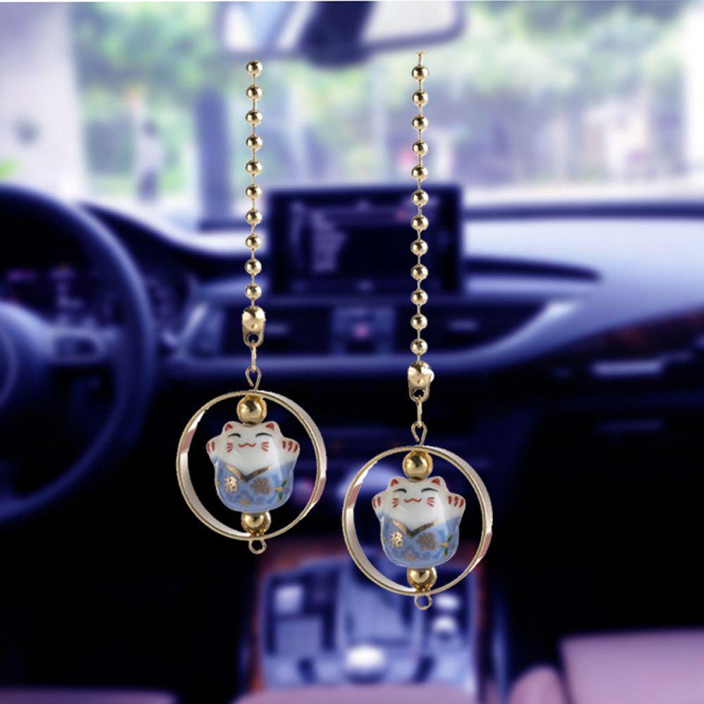 Phụ Kiện Treo Trang Trí Xe Hơi Hình Chú Mèo May Mắn DIY