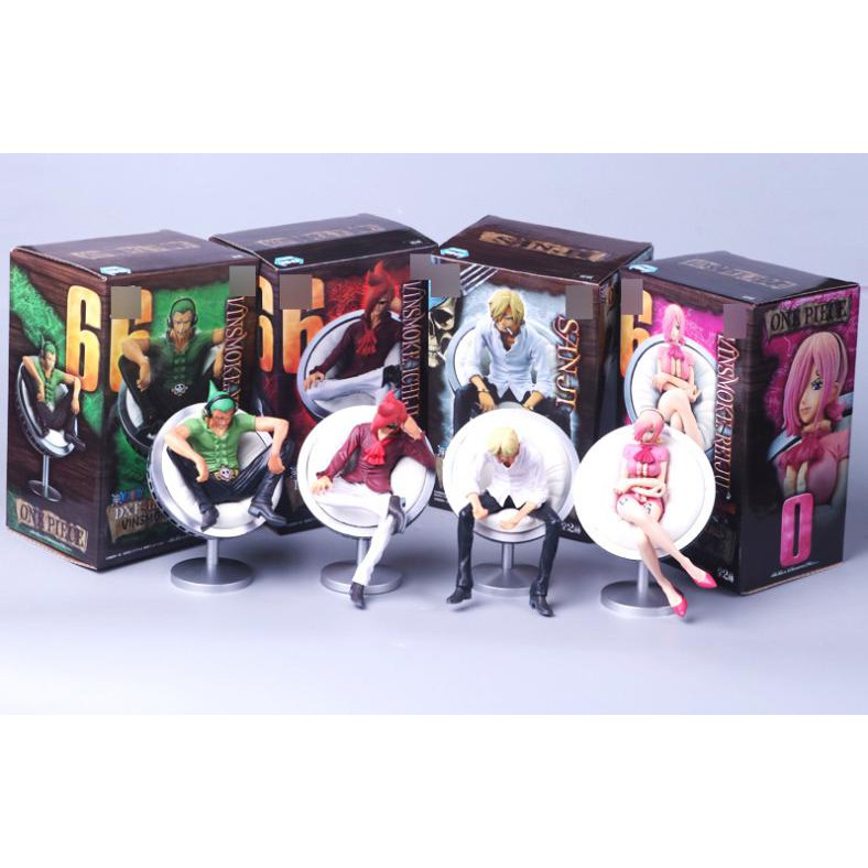 Mô hình One Piece Vinsmoke - Sanji, Zoro, Nami ngồi ghế