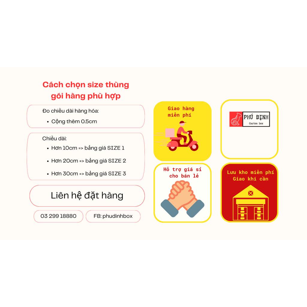 COMBO 100  Thùng carton đóng hàng  + TẶNG 1 CUỘN BĂNG KEO