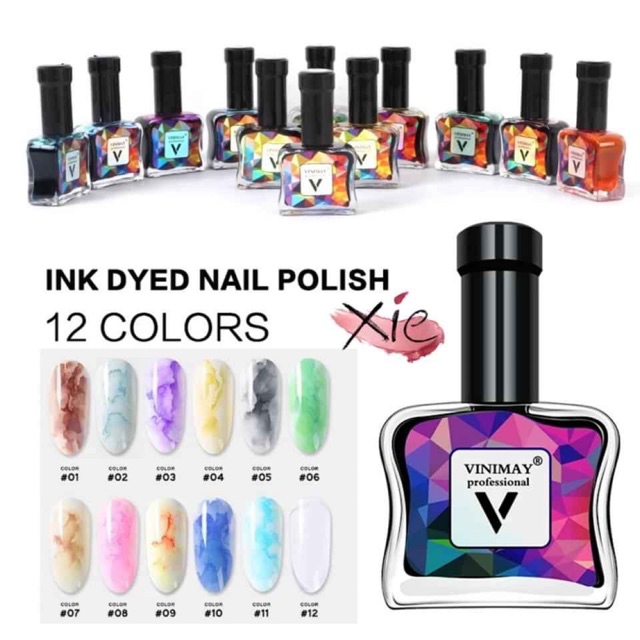 SET CỒN LOANG VINIMAY 12 MÀU -XIE dụng cụ mi&amp;nail❤️