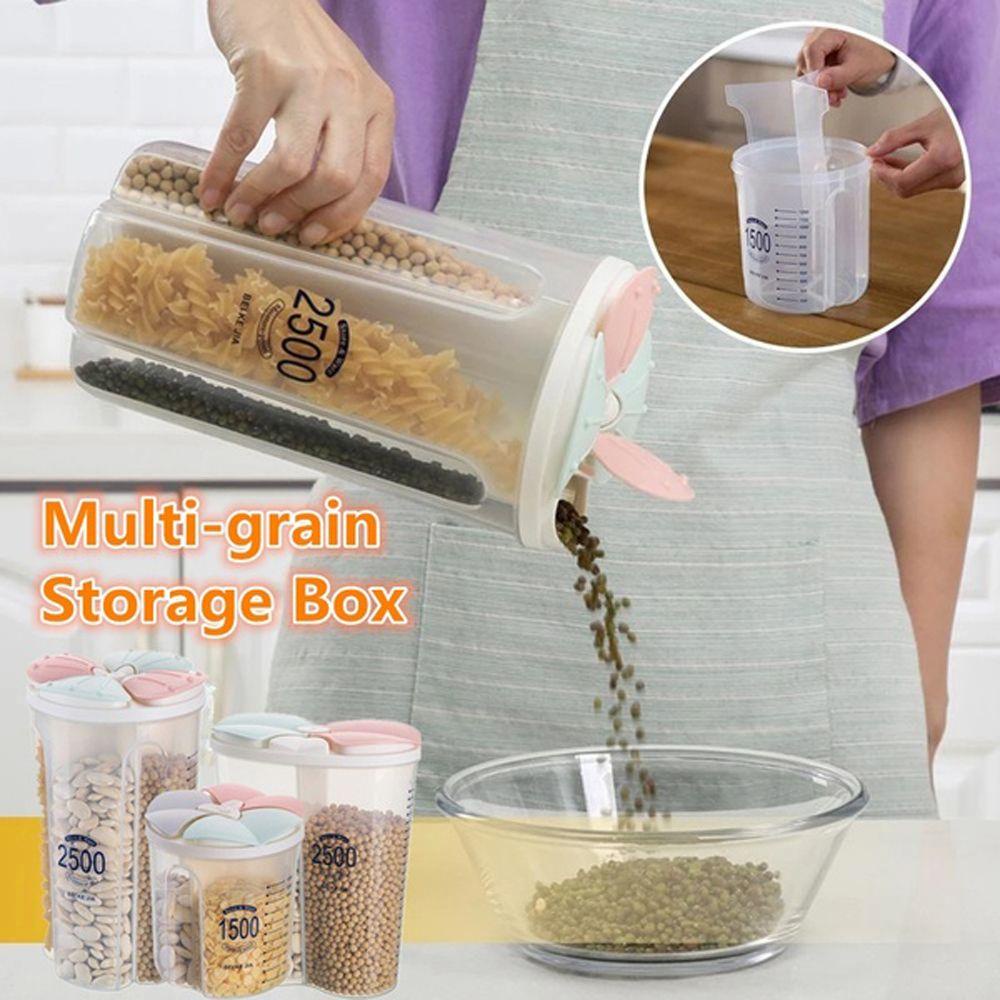 Hộp Đựng Ngũ Cốc Trong Suốt Có Nắp Đậy Tiện Dụng Cho Nhà Bếp