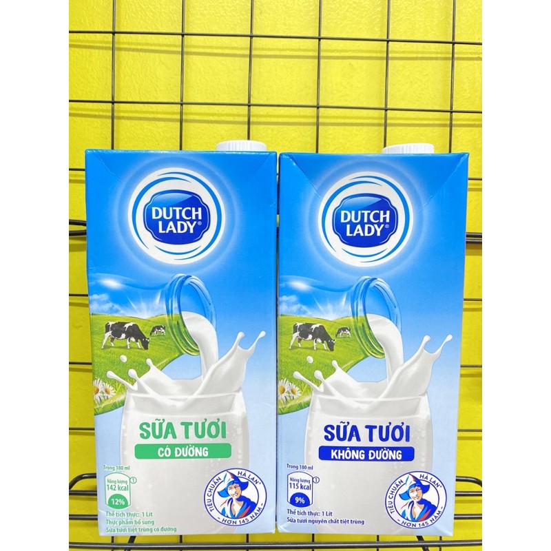 Sữa tươi tiệt trùng Dutch Lady hộp 1 lít