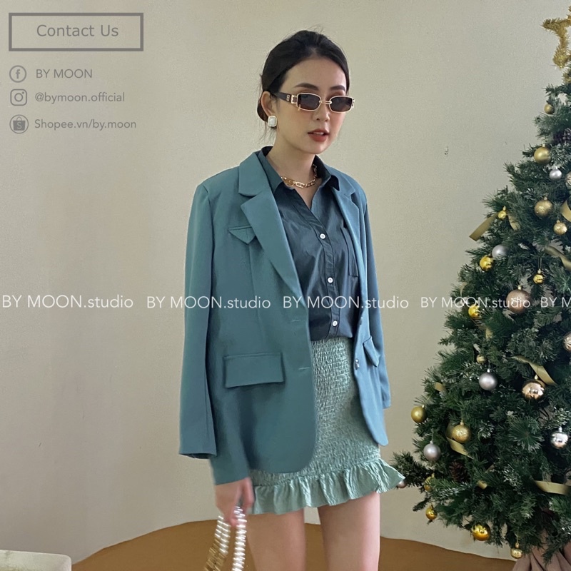 Áo blazer nữ áo vest khoác ngoài kiểu dáng hàn quốc form rộng Ulzzang thời trang thiết kế ảnh thật BY MOON - AK003