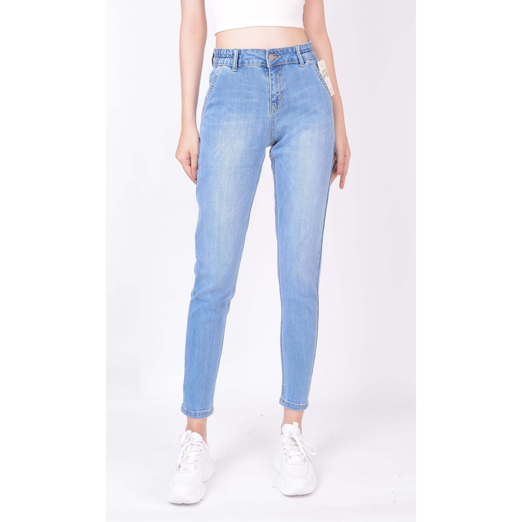 Quần jean nữ ống rộng baggy đẹp lưng cao cạp bán chun trơn hàng hiệu cao cấp mã 420 VANIZEN | BigBuy360 - bigbuy360.vn