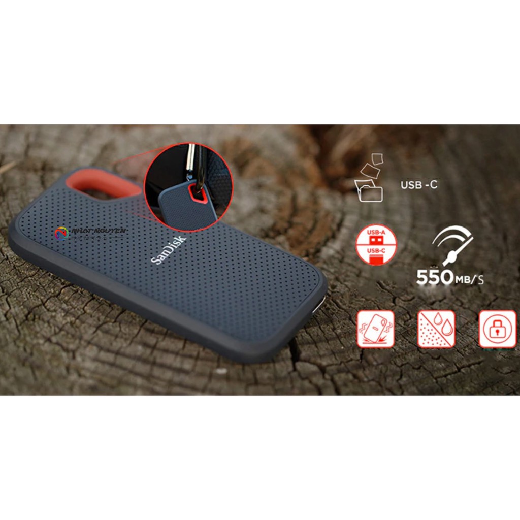 Ổ cứng di động gắn ngoài SSD Sandisk Extreme E60 - USB 3.1 Type-C 500GB/ 1TB/ 2TB | BigBuy360 - bigbuy360.vn