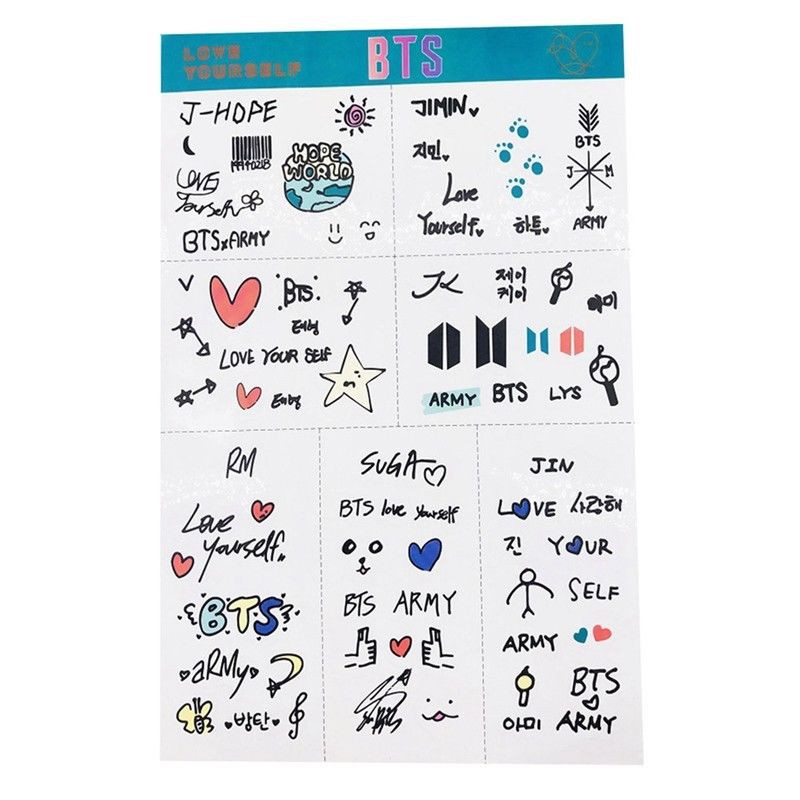 Sticker dán trang trí laptop/điện thoại phong cách BTS KPOP 20 * 30cm