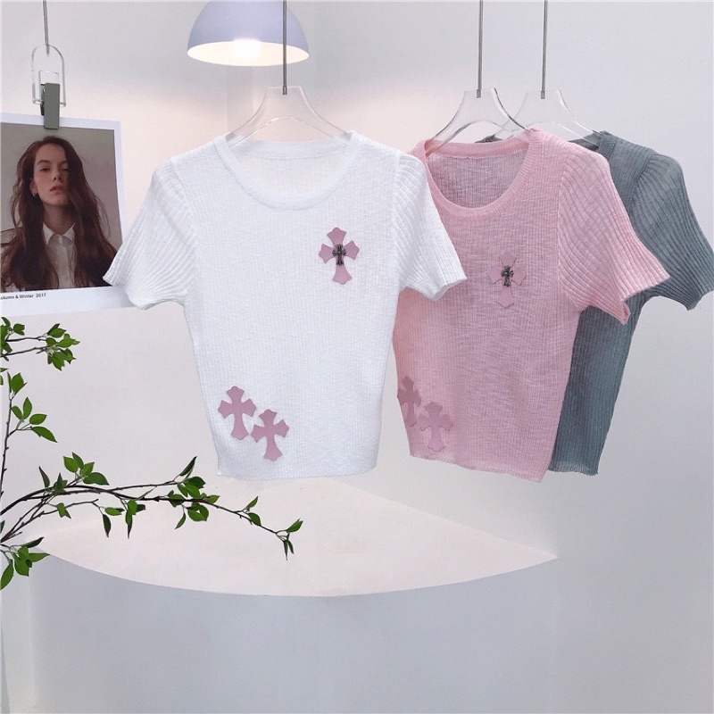 áo len dệt kim muối tiêu chữ thập (A517#)