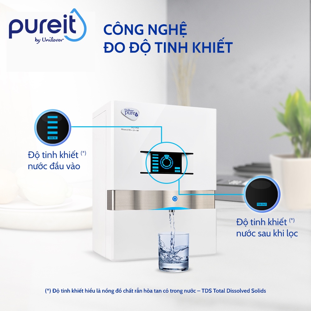 [ 25.10-27.10 QUÀ TẶNG 800K | MIỄN PHÍ LẮP ĐẶT | BẢO HÀNH 12 THÁNG ] Máy Lọc Nước Treo tường/ để bàn Pureit Ultima Trắng