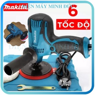 Máy chà nhám tròn rung đánh bóng công nghiệp Makita GV6010 mini total cầm tay dùng cho ô tô, xe máy