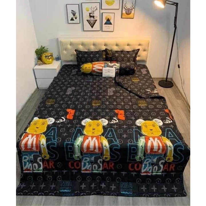 Ga giường decor phòng ngủ, ga trải nệm bo chun co giãn 4 chiều, ga drap nệm 4 mùa mềm mịn thoáng mát