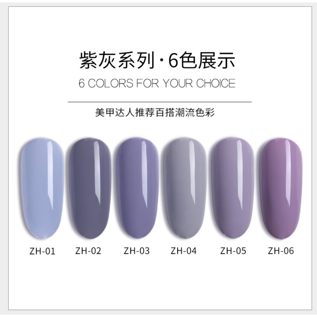 Sơn Gel AS Màu Tím Xám Mã ZH 15ml Chính Hãng