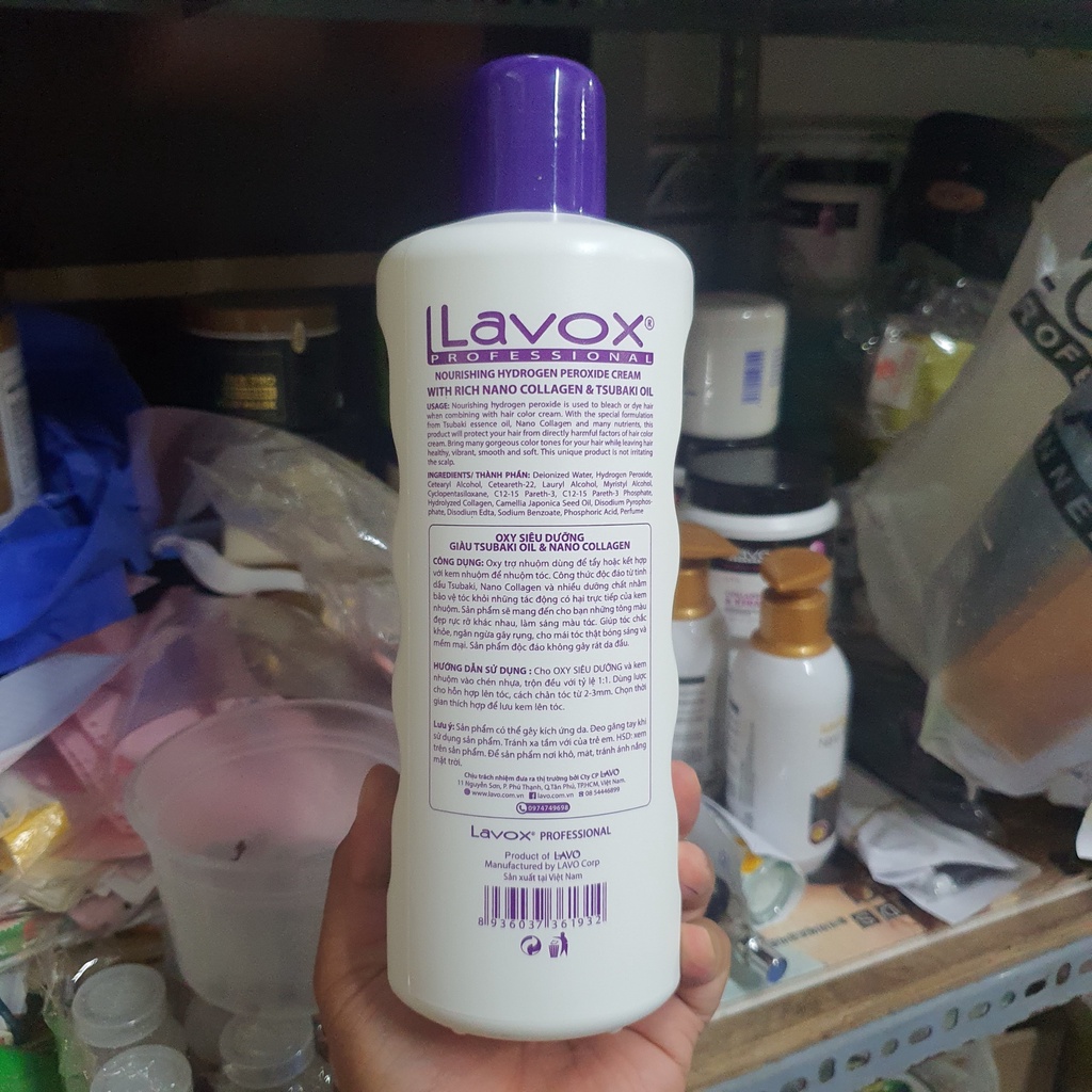 OXY LAVOX RICH NANO COLLAGEN 1000ML hỗ trợ nhuộm bảo vệ tóc