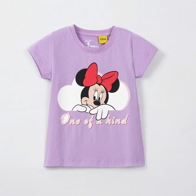 Áo thun hình chuột Minnie ngắn tay áo phông cho bé gái Rabity 95% cotton 5594