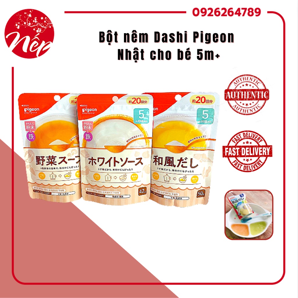 Bột nêm Dashi Pigeon Nhật cho bé 5m+ (date 2023) [DASHI PIGEON]