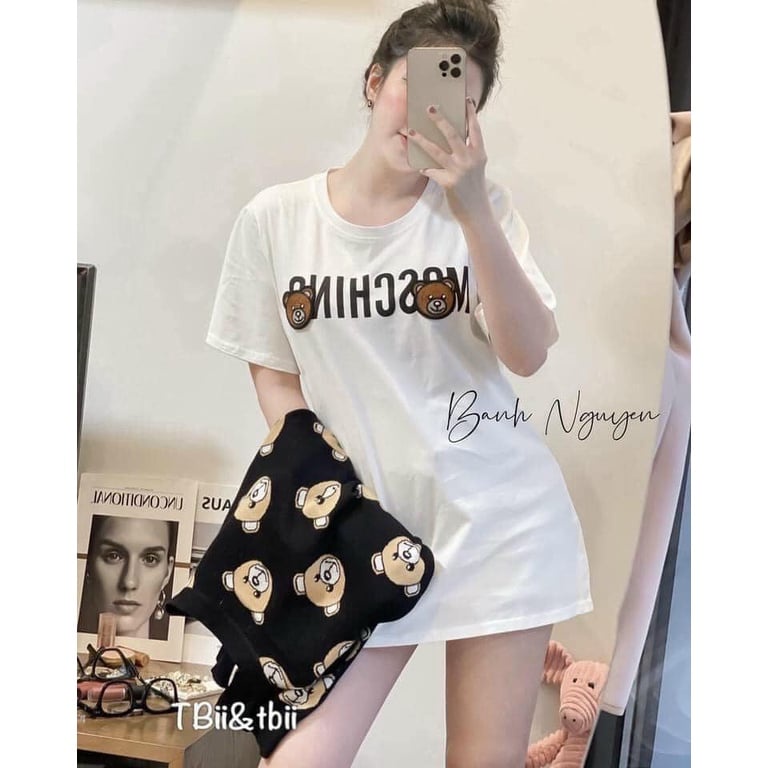 Áo Thun Tay Lỡ Moschino