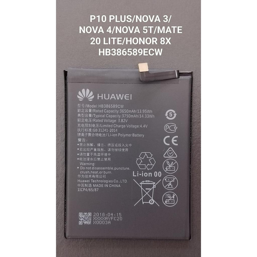 Pin HuaWei P10 Plus / Nova 3 / Honor 8x / HB386589ECW