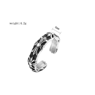 ⚡️hàng sẵn⚡️nhẫn chrome heart thép titan không gỉ ch-17 - nhẫn titan hoạ tiết chrome heart ch-17