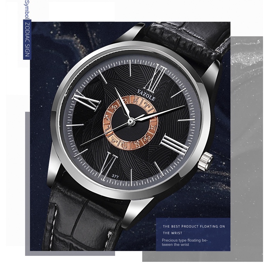 Đồng hồ đeo tay chạy pin thiết kế chòm sao đơn giản phong cách công sở thời trang cho nam