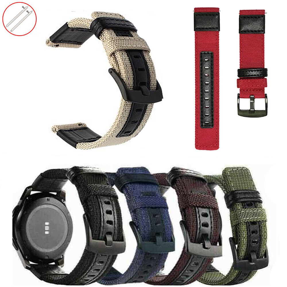 YIFILM Dây Đeo Bằng Da + Nylon Cho Đồng Hồ Thông Minh Samxy Galaxy S3 46mm Frontier Classic 20mm 20mm