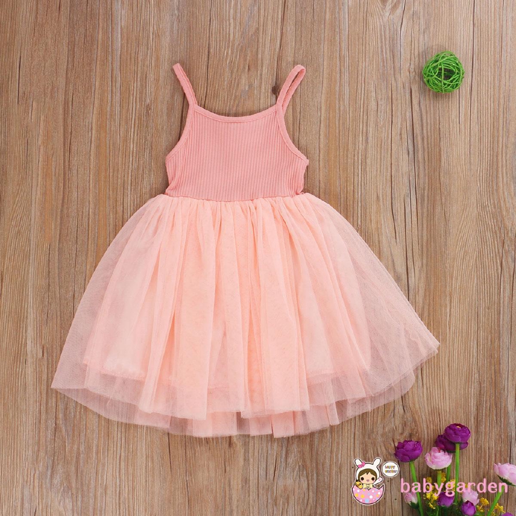 Đầm Xoè Tulle 4 Màu Cho Bé Gái