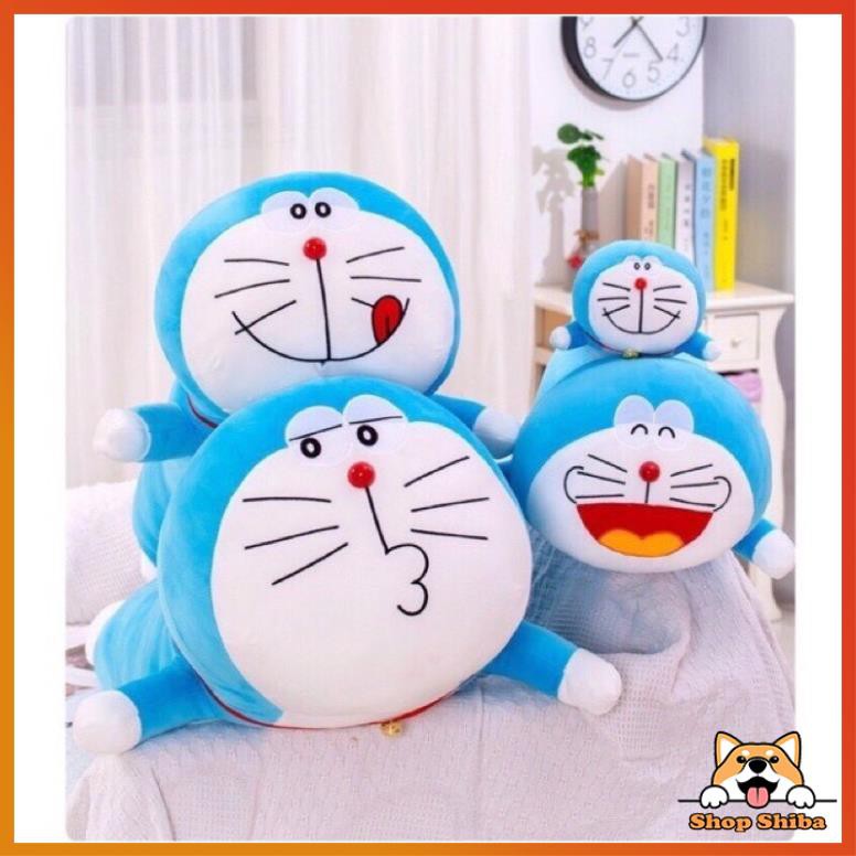 Gấu Bông Doraemon Ôm Dễ Thương 60cm - 100cm Vải Nhung Mềm Mịn