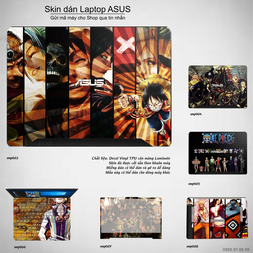 Skin dán Laptop Asus in hình One Piece nhiều mẫu 4 (inbox mã máy cho Shop)