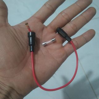 Hộp cầu chì nhỏ 1cm xe máy mô tô có dây điện 10A