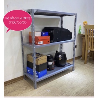 Kệ sắt mini 3tầng, cao 100cm x dài 80m x rộng 40cm, kệ sắt v lỗ