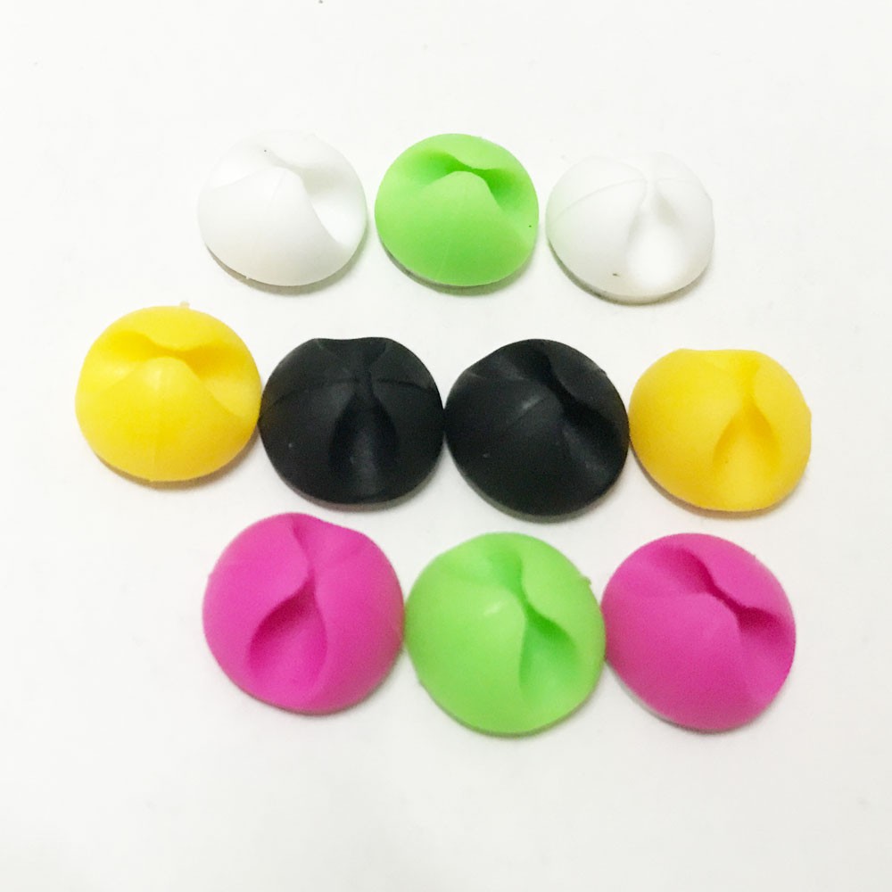 Bộ 3/6 núm kẹp giữ cố định dây điện, dây sạc, chuột, phím dán tường, để bàn | BigBuy360 - bigbuy360.vn