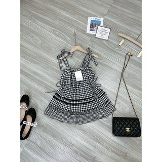 Áo kẻ 2 dây bèo