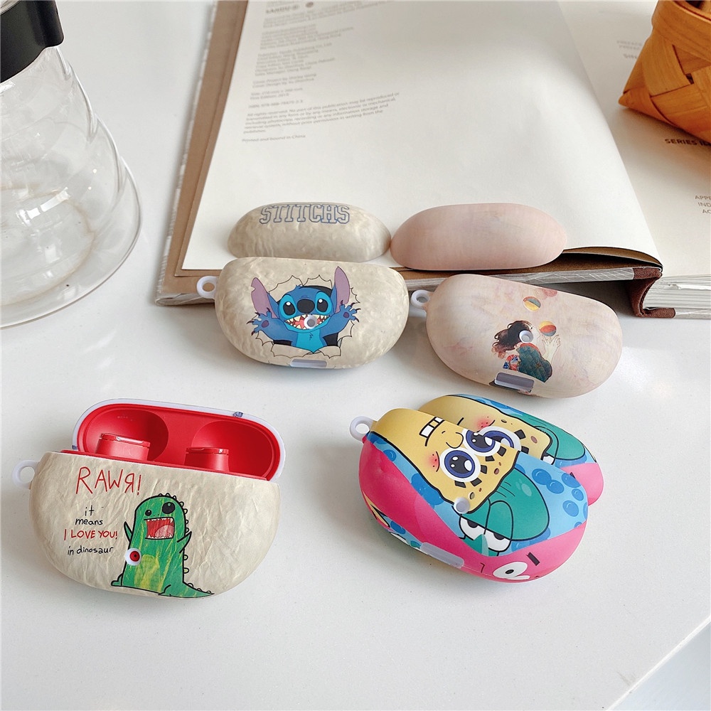 Vỏ bảo vệ tai nghe bằng PC nhám họa tiết sơn vảy cá hoạt hình