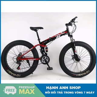 Xe đạp thể thao bánh béo khung gấp gọn LEBRON - Xe đạp leo núi - Bảo hành 12 tháng