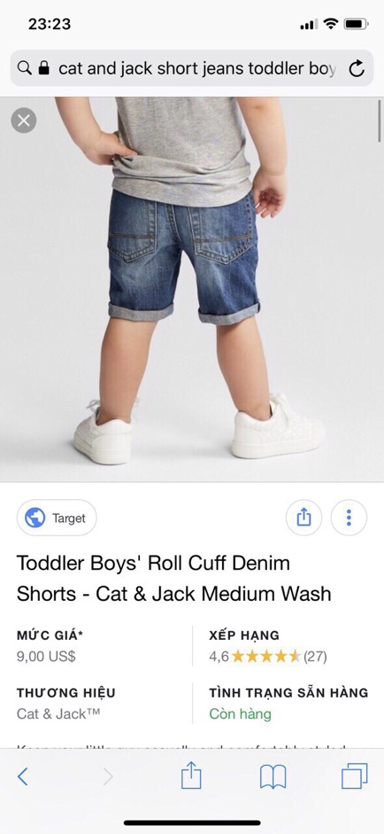 Quần Short jean bé trai Cat & Jack