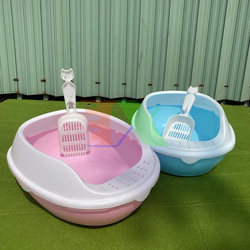Khay vệ sinh Chó Mèo ECM-PET có ván giậm (Size M), Chậu cát vệ sinh Thú cưng Vật nuôi
