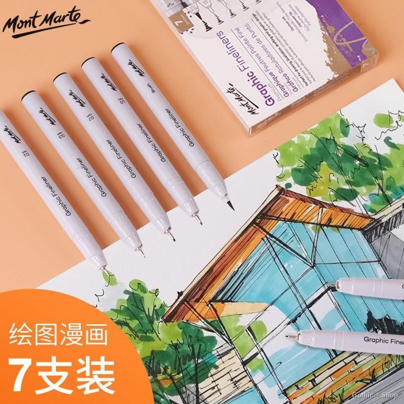 BỘ 7 CÂY BÚT LINE MONT MARTE (KHÁNG NƯỚC) - MM-LINE-SET7