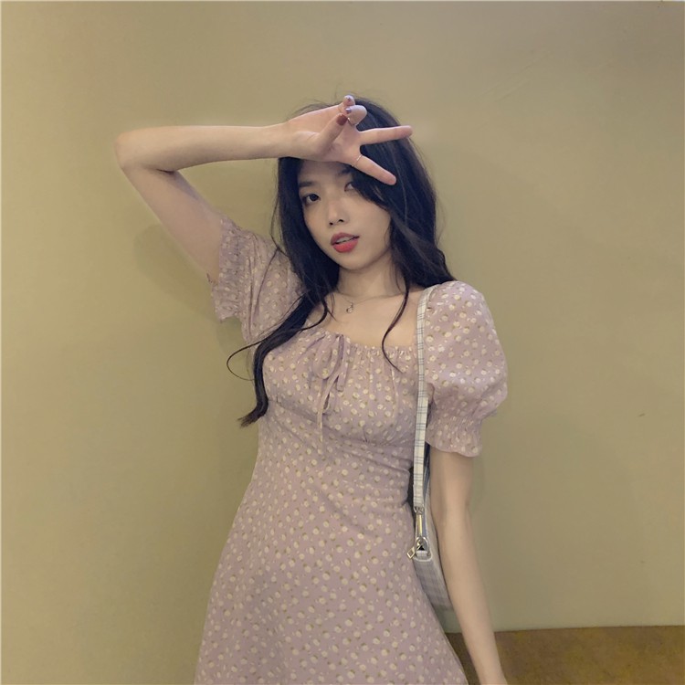 Váy Hoa Nhí Tím Vintage 🌸FREESHIP🌸 Giảm 10k nhập mã [ VAY TIM ] 🌸 Váy vintage tím lịm tìm sim không bao giờ hết HOT | BigBuy360 - bigbuy360.vn