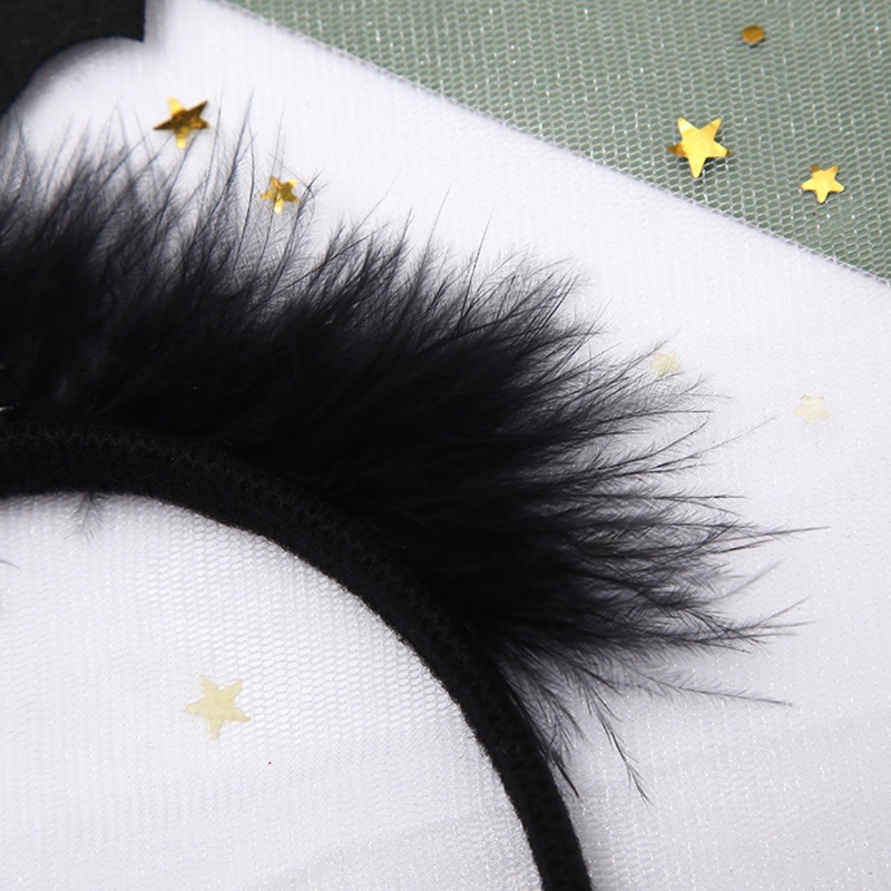 Băng Đô Cài Tóc Hình Dơi Màu Đen Hóa Trang Halloween