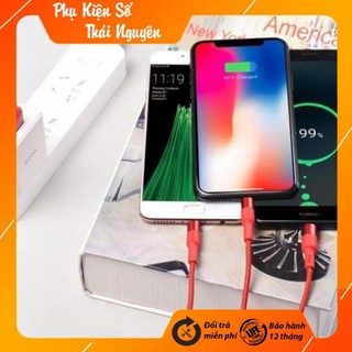 Cáp Sạc 3 Đầu Hoco X26 Ligting Micro Type C Iphone Android( Hàng chính hãng BH 12 Tháng).