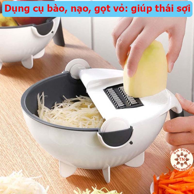 RỔ BÀO GỌT RAU CỦ QUẢ ĐA NĂNG 9 TRONG 1 QUÁ HÓT [RỔ BÀO 9 MÓN]