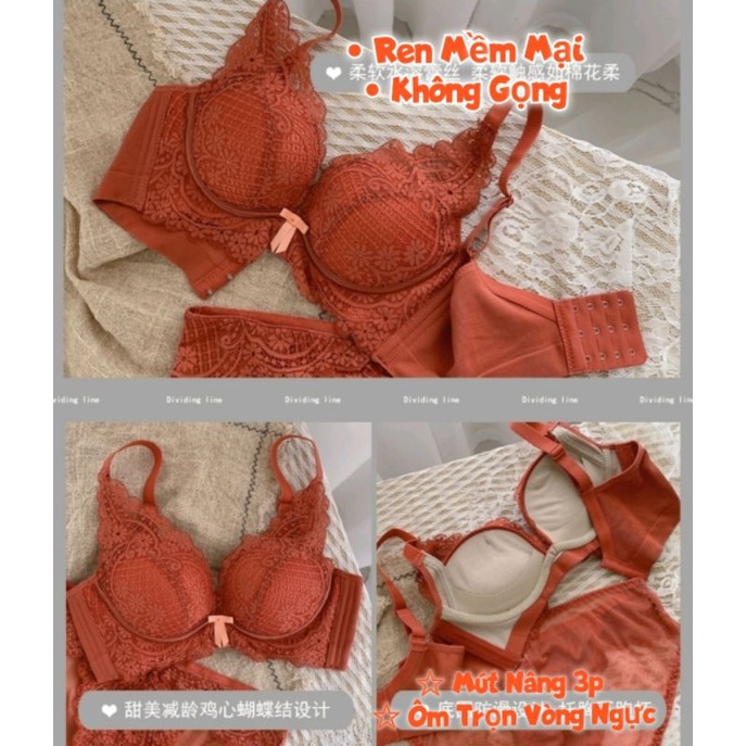 Bộ Đồ Lót Ren Định Hình Không Gọng 3p Đệm Siêu Mềm - Che Khuyết Điểm Tối Ưu | BigBuy360 - bigbuy360.vn