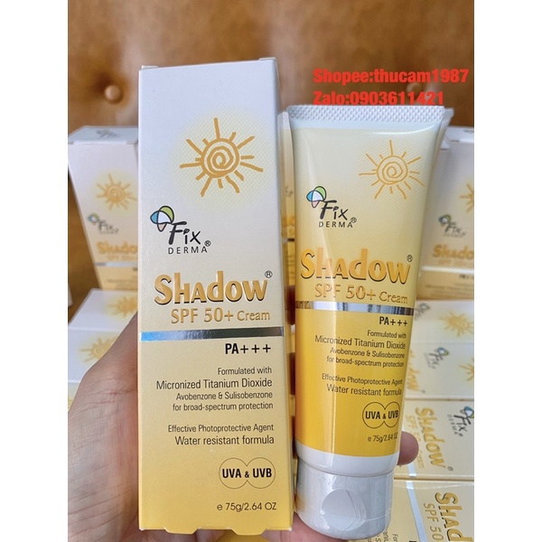 KEM CHỐNG NẮNG FIXDERMA SPF50+ Bs da liễu khuyên dùng 75g.