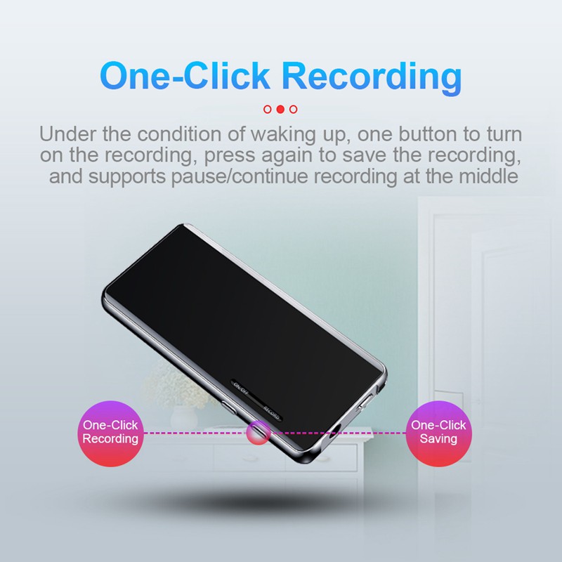 Recorder Professional HD Noise Reduction Voice Recorder Lossless HIFI Player FM Transmitter MP3 Bluetooth Ebook 4GB