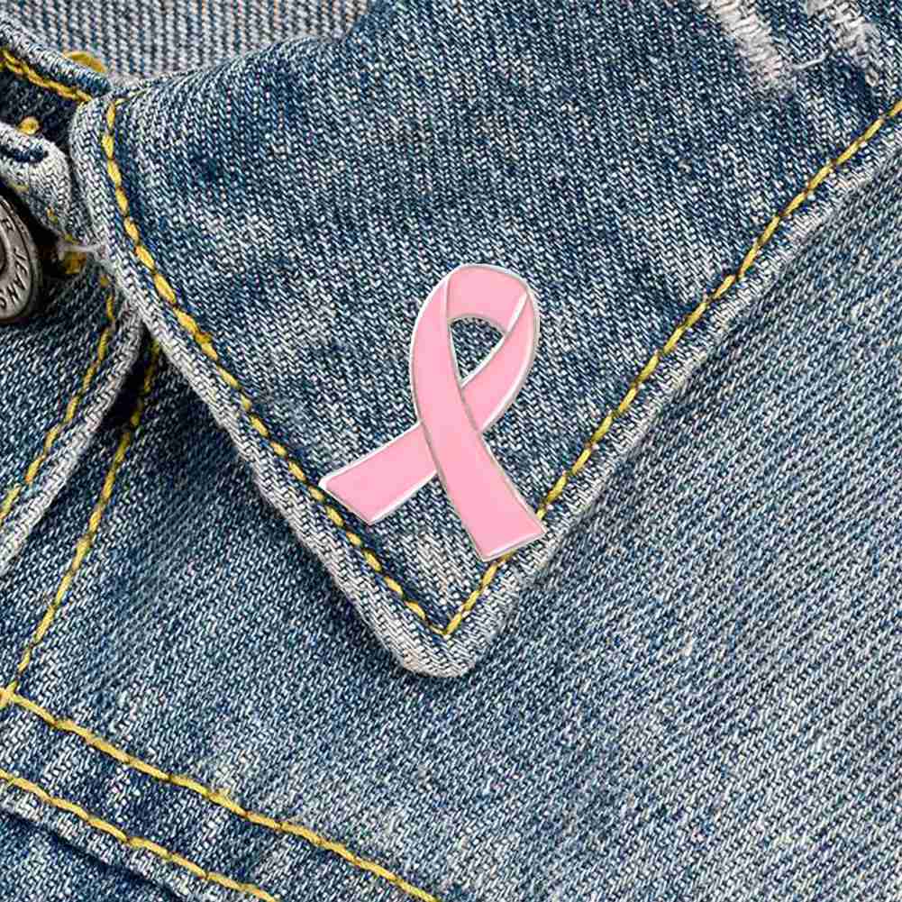 Ghim Cài Áo Hình Ruy Băng Màu Hồng / Vàng