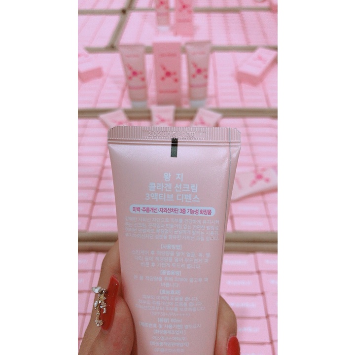 Kem Chống Nắng Phổ Rộng Collagen Wang Ji SPF 50 PA++++ Dưỡng Trắng, Dưỡng Ẩm, Kiểm Soát Dầu, Không Bết Dính