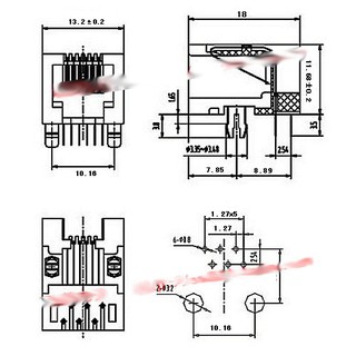 Đầu RJ11 âm hàn mạch 6P4C 5 con